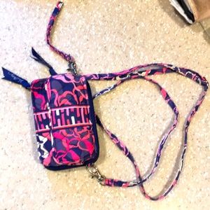 Pink purple Vera Bradley Should strap Wallet